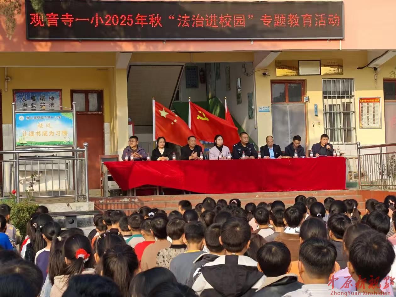 鲁山县观音寺第一小学举行法治进校园专题教育活动
